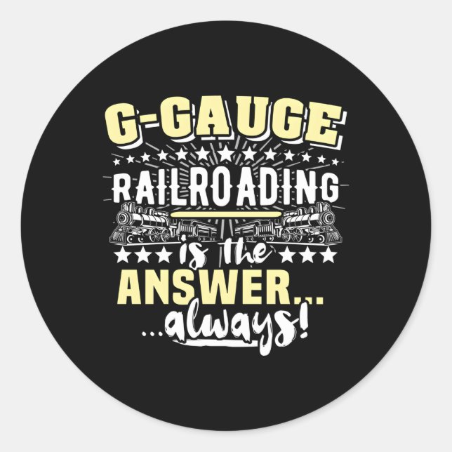 Sticker Rond G Échelle Modèle Train Railroad G Railways (Devant)