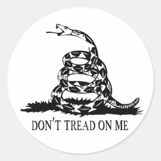 Sticker Rond Gadsden - Ne me tournez pas sur grand