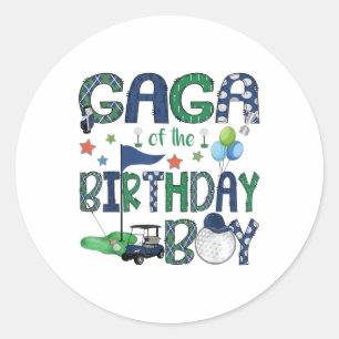 Sticker Rond Gaga De L'Anniversaire Garçon Trou Dans Un Amoureu