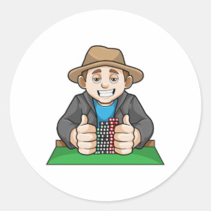 Sticker Rond Gagnant au Poker