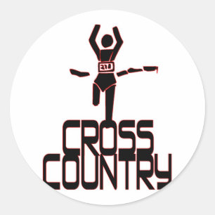 STICKER ROND GAGNANT DE PAYS CROISÉ - LIGNE D'ARRIVÉE