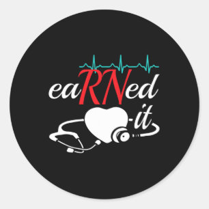 Sticker Rond Gagné Il Rn Infirmière Infirmière Diplôme