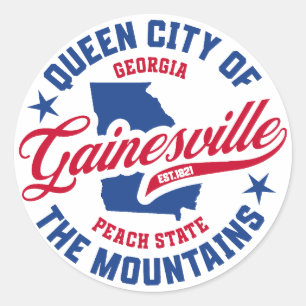 Sticker Rond Gainesville, Géorgie