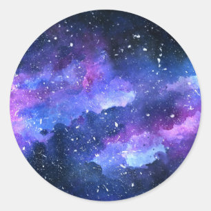 Sticker Rond Galaxie