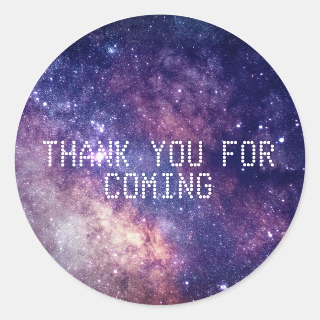 Sticker Rond Galaxy étoiles de l'espace extra-atmosphérique éto (Devant)
