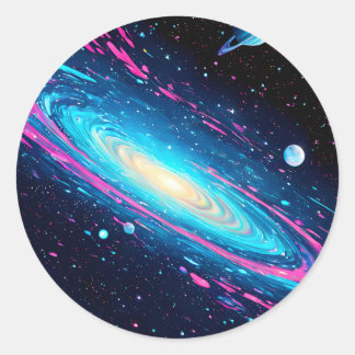 Sticker Rond Galaxy mute v1