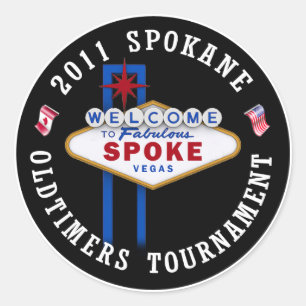Sticker Rond Galet d'Oldtimers de Spokane