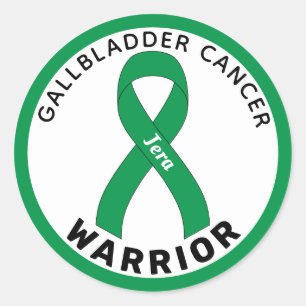 Sticker Rond Galvadre Cancer Guerrier Ruban blanc