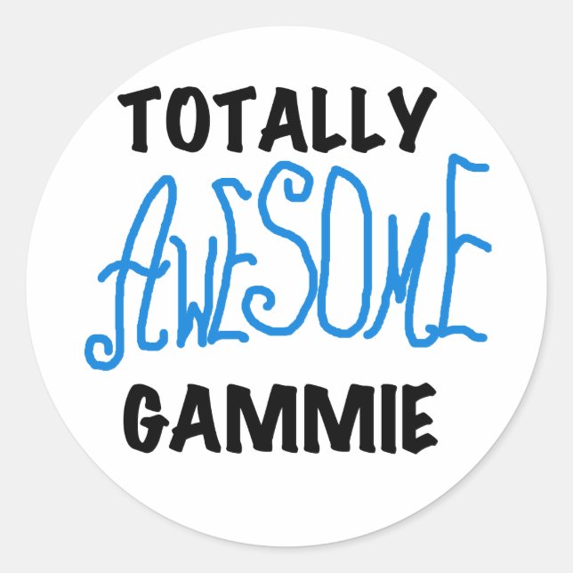 Sticker Rond Gamme absolument géniale Tshirts et cadeaux bleus (Devant)