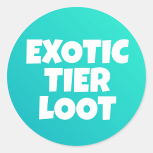 Sticker Rond Gamme de Loot de Niveau Exotique
