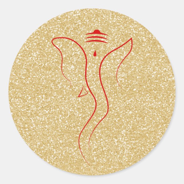 Sticker Rond Ganesh Gold (Devant)