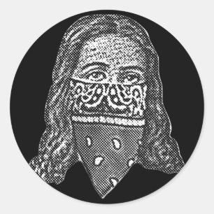 Sticker Rond Gangsta Jesus