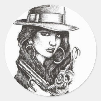 Sticker Rond gangster
