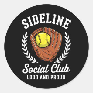 Sticker Rond Gant doux Sideline Social Club Ll Maman fière 