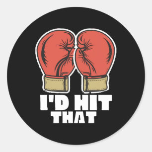 Sticker Rond Gants de boxe