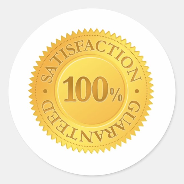 Sticker Rond Garantie à 100 % (Devant)