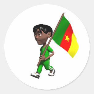 Sticker Rond Garçon canerounais
