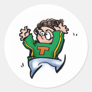 Sticker Rond Garçon Cheerleader