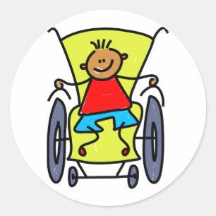 Sticker Rond Garçon désactivé