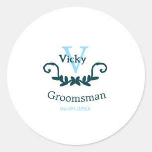 Sticker Rond garçon d'honneur enterrement de vie de jeune fille