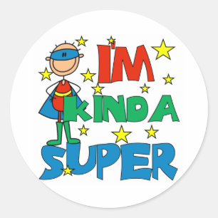 Sticker Rond Garçon je suis plutôt superbe
