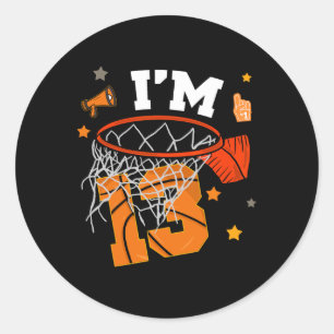 Sticker Rond Garçon squelette 13 ans pour 13e anniversaire Trei