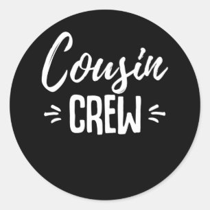 Sticker Rond Garçons Anniversaire Grosse Cousin Célébration 