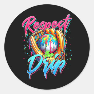 Sticker Rond Garçons de trempage Bysebyll Crème glacée Drip Jeu