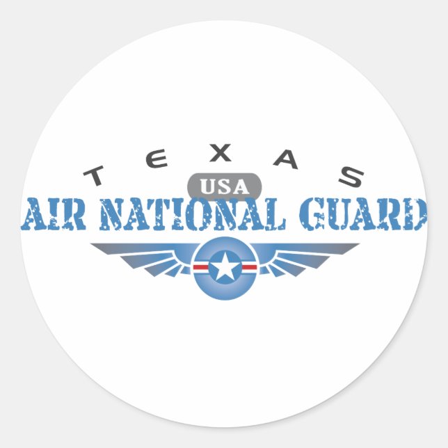 Sticker Rond Garde aérienne du Texas (Devant)