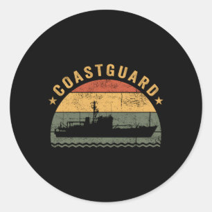 Sticker Rond Garde côtière des États-Unis anciens combattants U