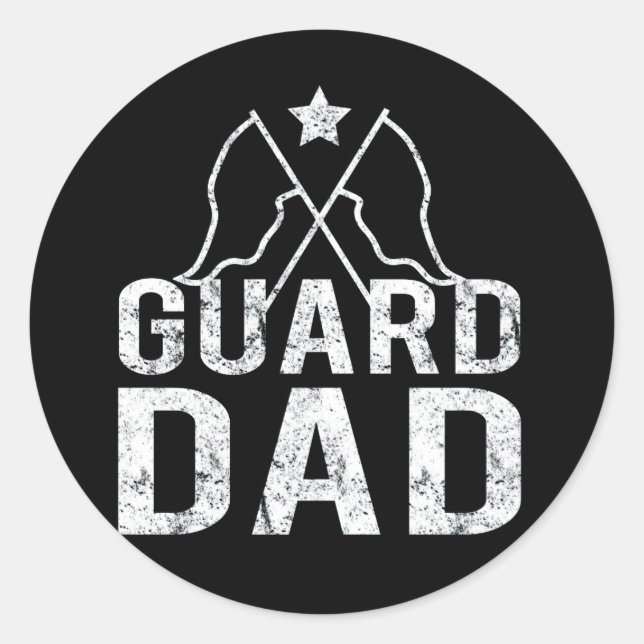 Sticker Rond Garde couleur papa (Devant)