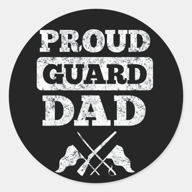 Sticker Rond Garde de couleur papa (Devant)