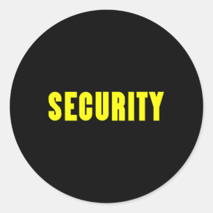 Sticker Rond Garde de sécurité pour le personnel de sécurité