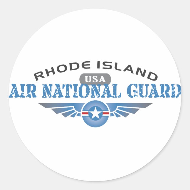 Sticker Rond Garde nationale aérienne de l'île Rhode (Devant)