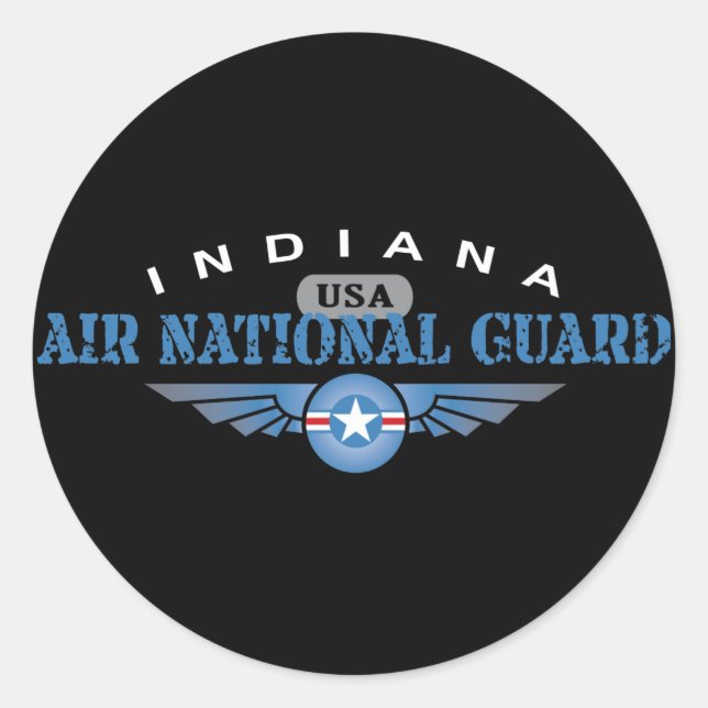 Sticker Rond Garde nationale aérienne de l'Indiana (Devant)