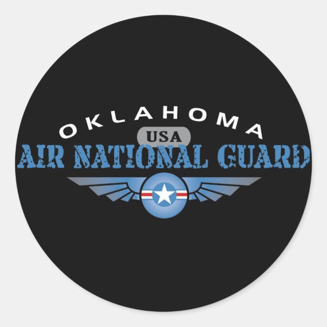 Sticker Rond Garde nationale aérienne de l'Oklahoma (Devant)