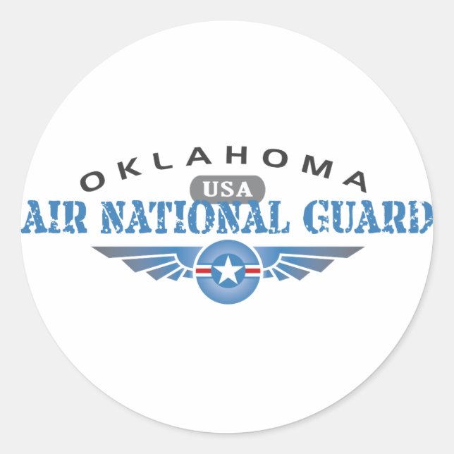 Sticker Rond Garde nationale aérienne de l'Oklahoma (Devant)