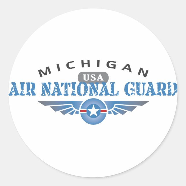 Sticker Rond Garde nationale aérienne du Michigan (Devant)