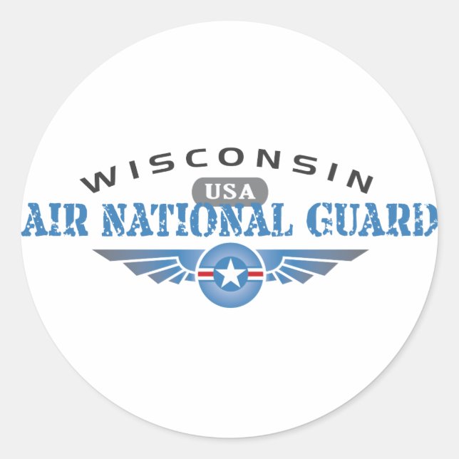 Sticker Rond Garde nationale aérienne du Wisconsin (Devant)