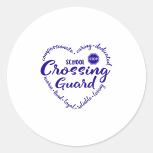 Sticker Rond Garde-passage, garde-passage scolaire