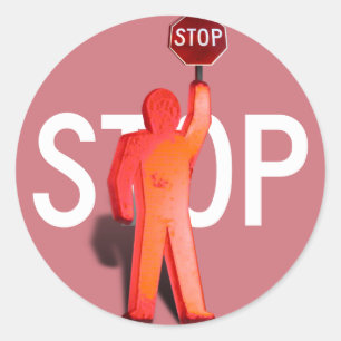 Sticker Rond Garde-passage scolaire