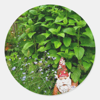 Sticker Rond Garden Gnome