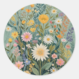 Sticker Rond Garden Medley
