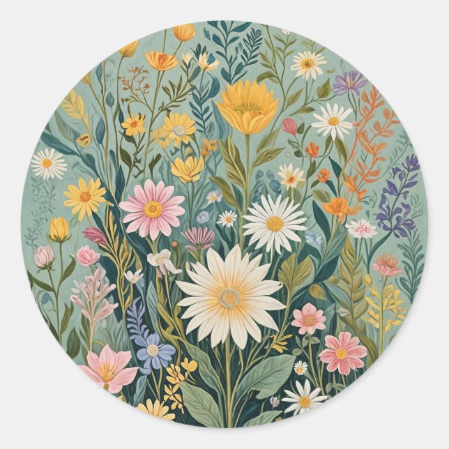 Sticker Rond Garden Medley (Devant)