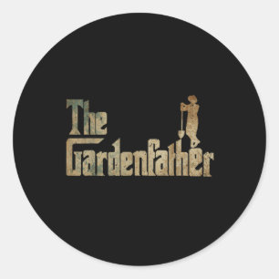Sticker Rond Gardener Le Gardenfather Jardinage Plante Lover Vi