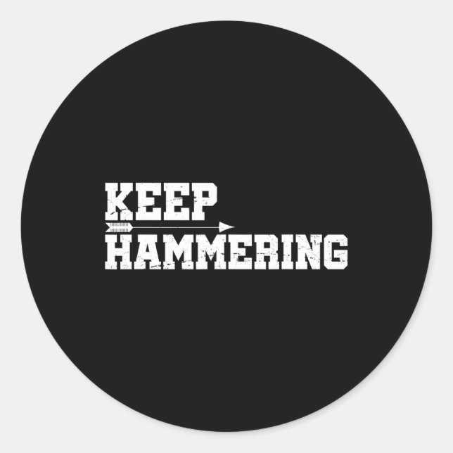 Sticker Rond Garder Hammering tir à l'arc Motivationnel tir à l (Devant)