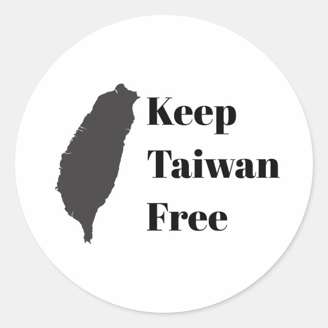 Sticker Rond Garder Taïwan libre (Devant)