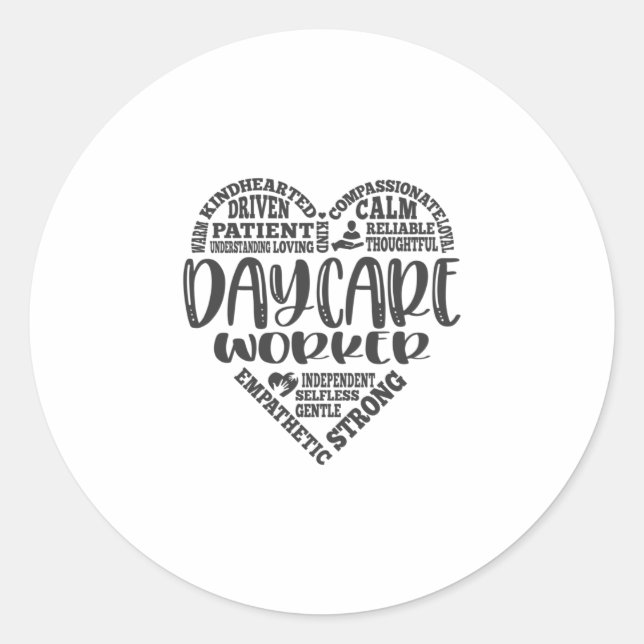 Sticker Rond Garderie, gardienne (Devant)