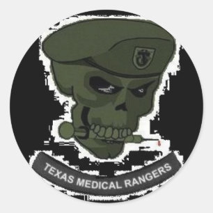 Sticker Rond Gardes forestières Médicales avec les décalques