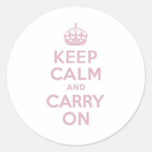 Sticker Rond Gardez le calme et continuez